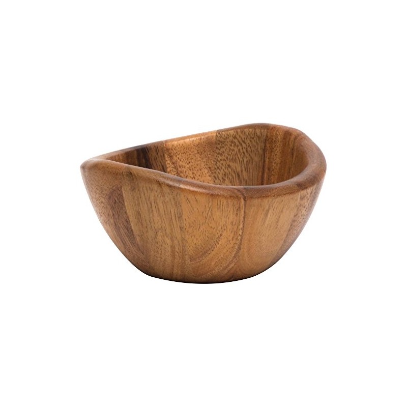 Lipper International Acacia Wave Serving Bowl for Fruits or Salads,