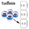 FunTomia Set of 4 (LED) Longboard/Skateboard Wheels (Big Wheels) in