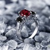 Gem Stone King 925 Sterling Silver Red Rhodolite Garnet and