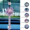 SHSEMO Car Interior Mirror Crystal Jewelry Colorful Crystal Charms Transparent