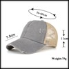 White Fang CA662 Mesh Cap, Distressed Hat, For Running, Outdoors,