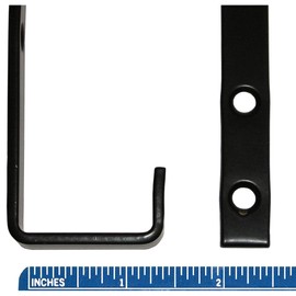Belle and The Yank 1-1/4" Bunk Bed Ladder Hooks 1/2" Wide x 3-5/8" High, Powder Coat Black Finish, 11 ga. Steel (1-1/4" Inside Clearance)