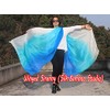 Winged Sirenny 3-Tone Flowy Luxury Bellydance Silk Scarf with Hand