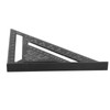 12in Triangle Ruler Aluminum Alloy Woodworking Carpentry Measuring Tools Black