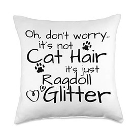 Funny Cat Owner Gifts & Cat Lover Gift Ideas Gift Ragdoll Lover Cat Mom Throw Pillow, 18x18, Multicolor