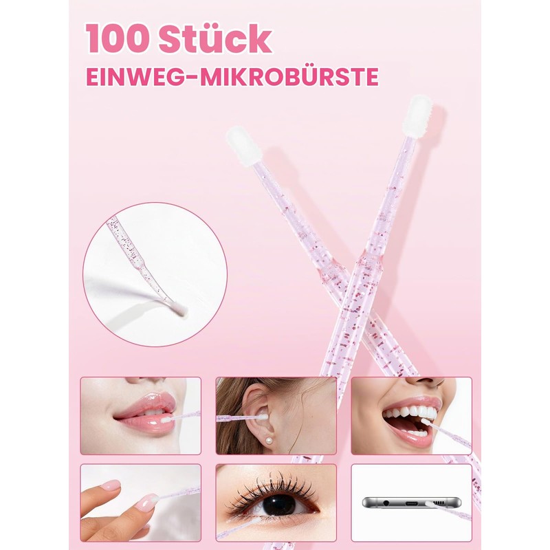 Pack of 302 Disposable Eyelash Brushes, Eyelash Brushes for Eyelash