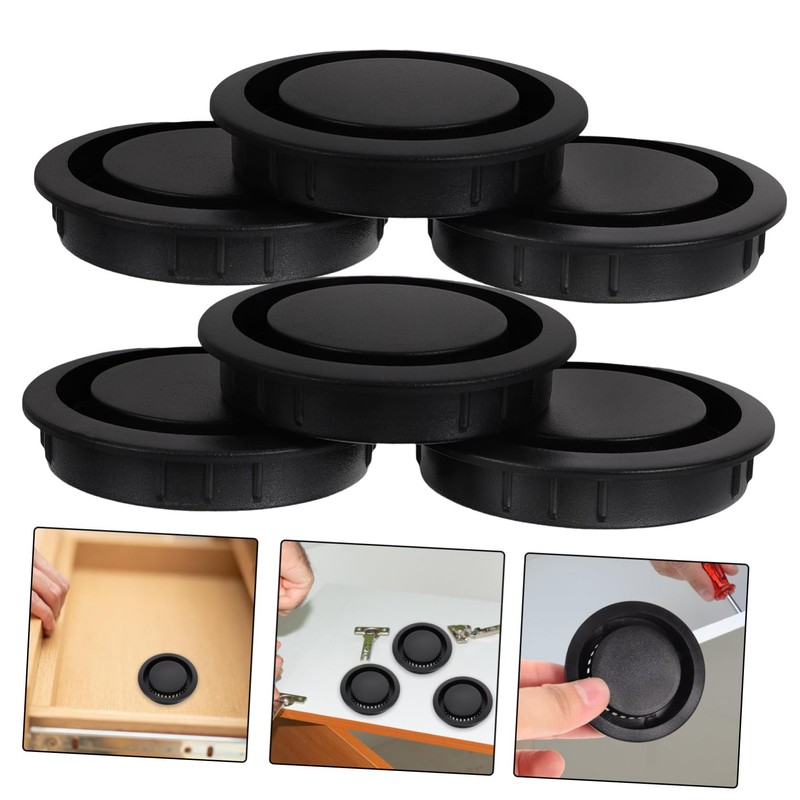COHEALI 6pcs Cabinet Soffit Ventilation Covers Vent Hole Mesh for