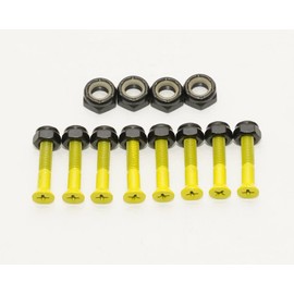 INSTSK8 Axle Nut Set Included Skateboard Skateboard Plus 1 Inch Screw Set (Yellow)