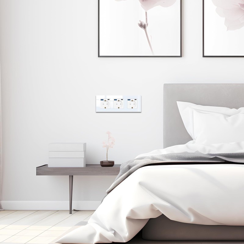 JIMEIDA Glass Socket with USB 20 W Fast Charging in