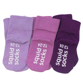 squid socks Viscose from Bamboo Socks | 0-6M, 6-12M, 12-24M, & 2T-3T | Grip Socks that Stay On | As Seen on Shark Tank | Orchid