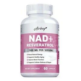 Suplemento Resveratrol Nad+ 1500 Mg 60 Comprimidos Airboy