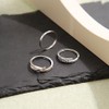 3pc Adjustable Opening S925 Sterling Silver Gold Rings for Women,