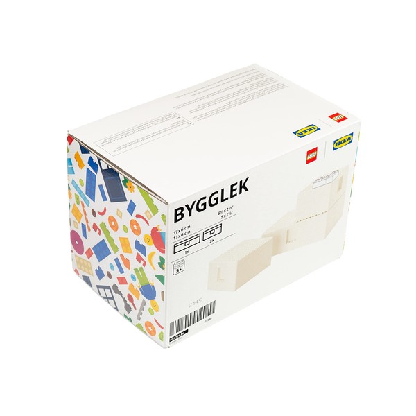 Ikea BYGGLEK LEGO® Boxes With Lids, White, 703.721.86 - Pack of 3