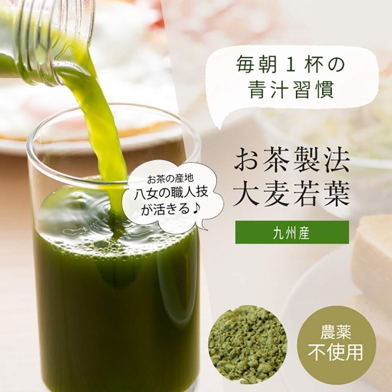 nichie 大麦若葉 青汁 100% 九州産 お茶製法 100g