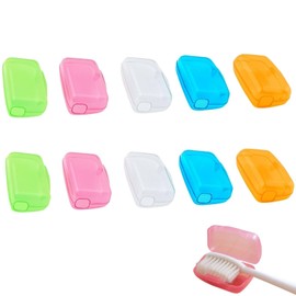Yowfond 10 Stück Zahnbürsten-Abdeckungen tragbar, Zahnbürstenkopf-Schutz für Zuhause, Büro, Hotel und Outdoor, Bunte Moderne Zahnbürstenkappen