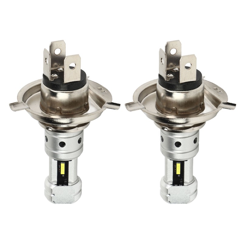 2 Pcs 100W H4 LED Motorcycle Headlight Bulb 360 Degree