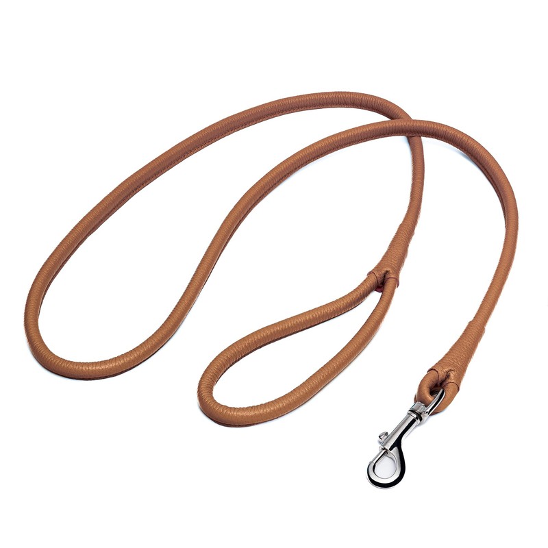 OOPSDOGGY Rolled Leather Dog Lead 6ft Heavy Duty Training Leash