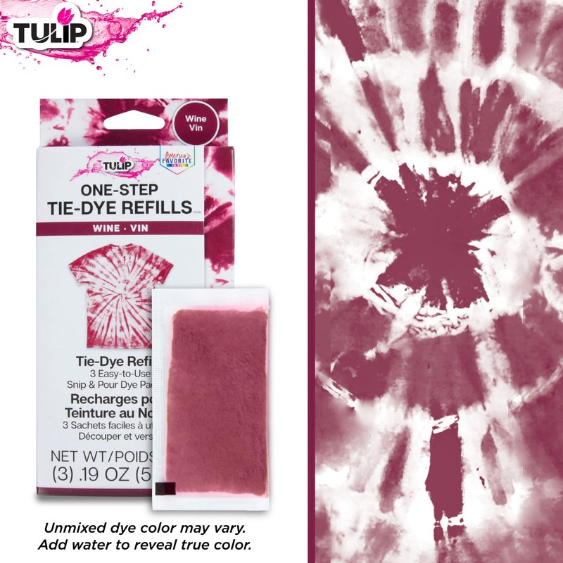 Tulip One-Step Tie-Dye Kit Dye Refill Packs, Wine
