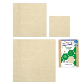 beeskin Set of 3 beeswax cloths multi (unprinted)