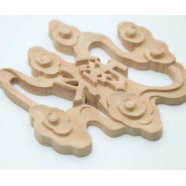 木彫雲(文字) No.343 高級バージョン 10cm×9cm 木製 神棚 神具 雲 なーむくまちゃん工房