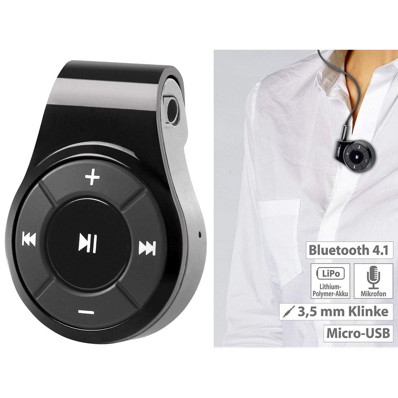 Callstel Empfänger, Bluetooth: Headset-Adapter mit Bluetooth 5.1, Mikrofon& 3,5-mm-Klinke-Anschluss (Adapter