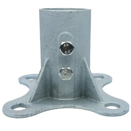 Chain Link Fence Post 2 1/2" Floor Flange, Pipe Flange Galvanized Fence Post, Fence Post Base (Pack of 1)