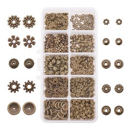 Tibetan Style Alloy Spacer Beads, Mixed Shapes, Antique Bronze