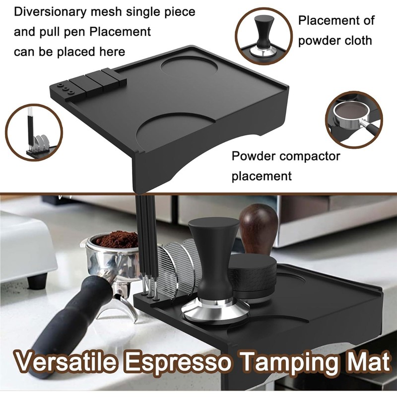 HYBEW Silicone Coffee Tamper Mat, Espresso Silicone Mat, Coffee Pad