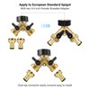 2 Way Garden Hose Splitter, 3/4" Tap Splitters with Individual