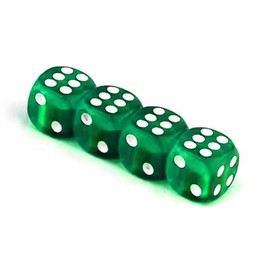 Miliheaven Green Plastic Dice with Corrosion Resistant Brass Threads Tire Alloy Valve Caps Dust Caps (4 Pack) Universal for Cars, SUVs, Bicycles, Motorcycles, Trucks | Rubber Airtight Seal | Screw-On