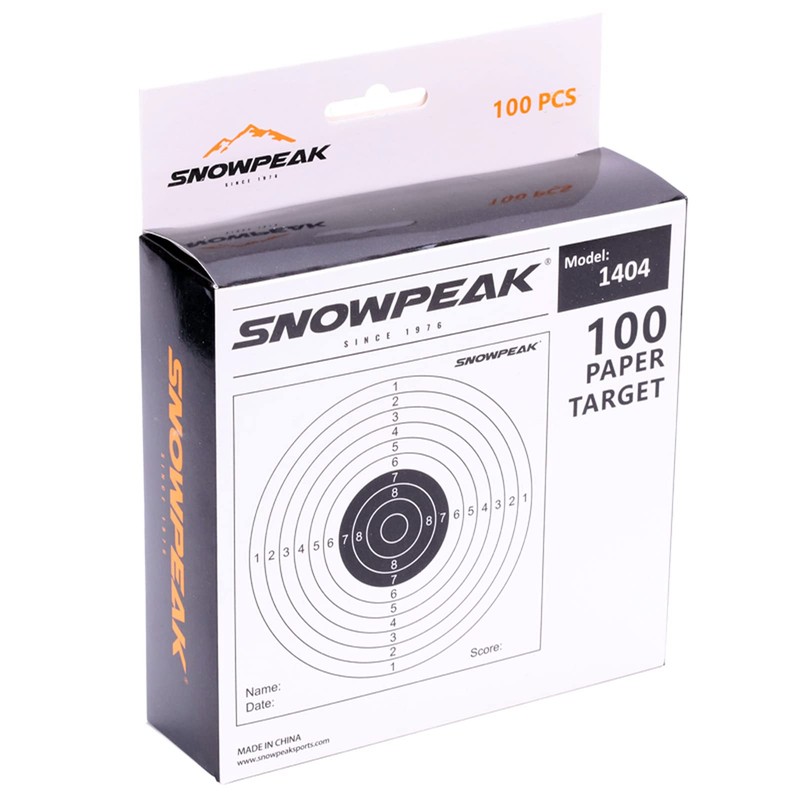 SnowPeak 14cm Card Airgun Single Bull Match Targets 100 Pack
