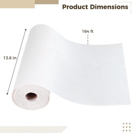 16.4 Ft Writing Roll Xuan Paper, Chinese Calligraphy Paper Roll, Half Raw Ripe Rice Paper, Sumi Paper, Long Scroll Brush Ink Roll Xuan Paper, Present for Chinese Painting Calligraphy Lovers