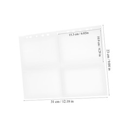 SHINEOFI 30 Pcs Card Protector Sheets Double Sided Clear Trading Card Album Pages for Binders Layout for Photos and Postcards Easy Maintenance and Organized Display