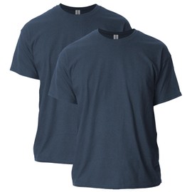 Gildan Adult Ultra Cotton T-Shirt, Style G2000, Multipack, Heather Navy (2-Pack), 3X-Large
