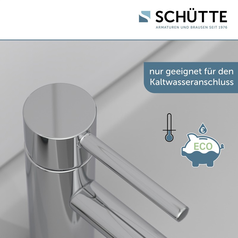 SCHÜTTE ARAGON 37955 Cold Water Tap Bathroom Only for Cold