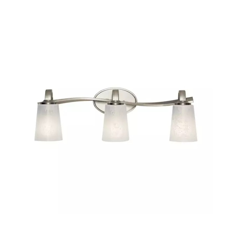 Kichler Lighting 3-Light Oxby Brushed Nickel Bathroom Vanity Light