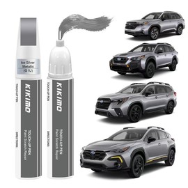 KIKIMO for Subaru Touch Up Paint(Ice Silver Metallic(G1U)), Car Paint Repair Kit for Subaru, 2 In 1 Scratches Repair with Pen Tip and Brush, Color-Matched for Quick & Easy Fix