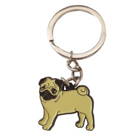 MeiLiZuRL Cute Keychain,Pug Dog Keychain,Pug Keyring, Keyring Pug Bag Charm Dog Tag,Gifts for Dog Lover