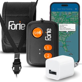 Fonie-Tracker for Kids, GPS, Two Way Talk, Cell Phone Alternative for Kids, Real time Location and School Bus Tracking, SOS Button, Subscription Required