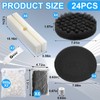 Threlaco 24 Pcs Aquarium Filter Media Kit Compatible with Fluval