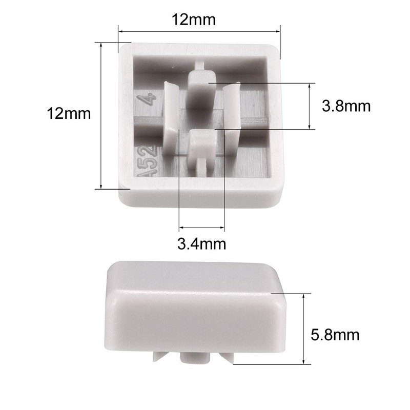 uxcell 20pcs Tactile Push Button Switch Caps 12x12mm for 12x12x7.3mm