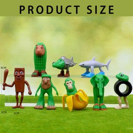 NieYat Tung Tung Tung Sahur Figure, 8 Pieces Italian Brain Red Figures, Tralalero Tralala Figure, Tung Tung Tung Sahur Figure Set, Brain Red Animals Figurines to Collect and Decorate