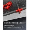1/4 inch Width 5/8 inch Height Red Leveling Spacer Leveling