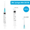 3ml/cc Syringe Measuring Tools 23G 25mm,Clear Graduations Suitable for Scientific