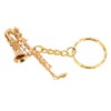 Cute Saxophone Pendant Keychain Portable Funny Brass Miniature Saxophone Musical