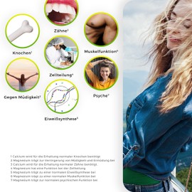 Dr. Rilling Silicium Plus – High Dose Silicon with Calcium & Magnesium I Made in Germany I For Supporting Metabolism, Muscles, Nerves & Bones I 100% Vegan I 80 Silicon Capsules