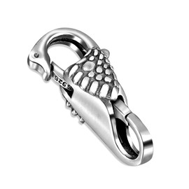 My-Bead Large Chain Clasp Swan 925 Sterling Silver XXL Double Carabiner Jewellery Clasp Bracelets Necklaces DIY