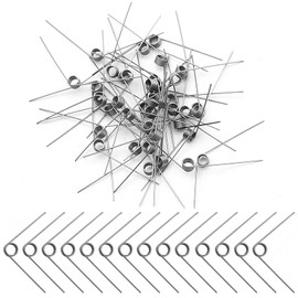 40 PCS Stainless Steel Small Spring, 4.5mm Tiny Torsional Spring,0.5 Wire Diameter Outside Diameter, Mechanical Small Torsion Spring 120° Deflection for Repair Woodworking DIY