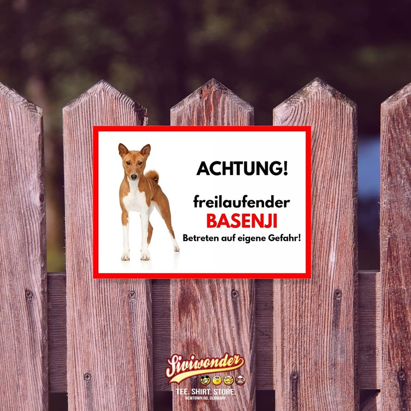 Basenji Freilauf Dog Sign with German Text "Freilauf Dog" [Free