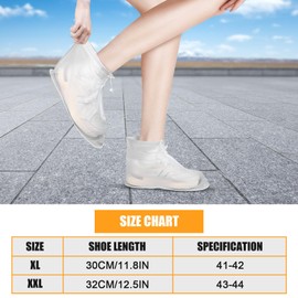 Waterproof Shoe Covers Non-Slip Rain Shoe Covers Water Proof 1 Pairs Reusable Plastic Shoes Cover for Women and Men Rain Outdoor Indoors Overshoes